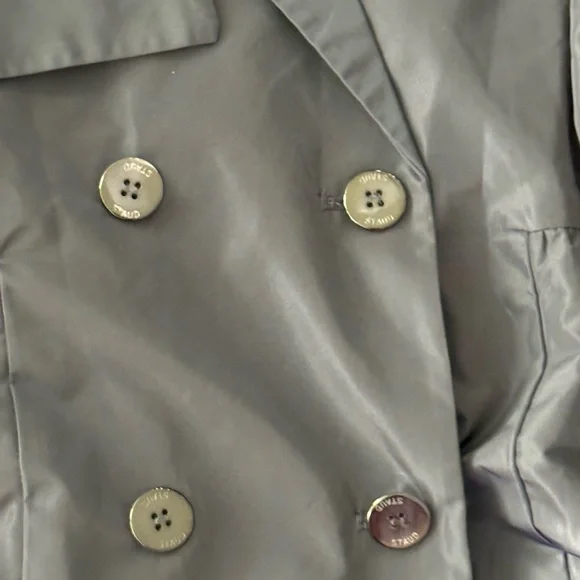 NWT STAUD Rina Double-Breasted Belted Minidress - Elegant Blue Women's Jacket - Picture 15 of 15